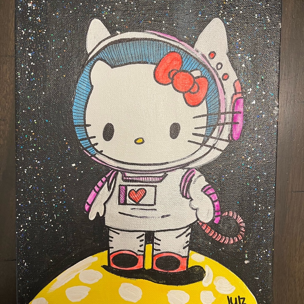 Hello Kitty Astronaut Painting